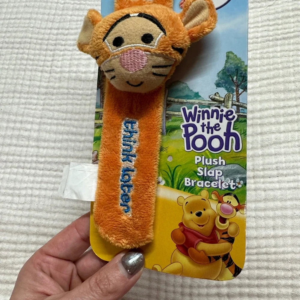 VTG 90s/00s Disney Winnie The Pooh Tigger Plush Slap Bracelet Cutie Cuff NEW